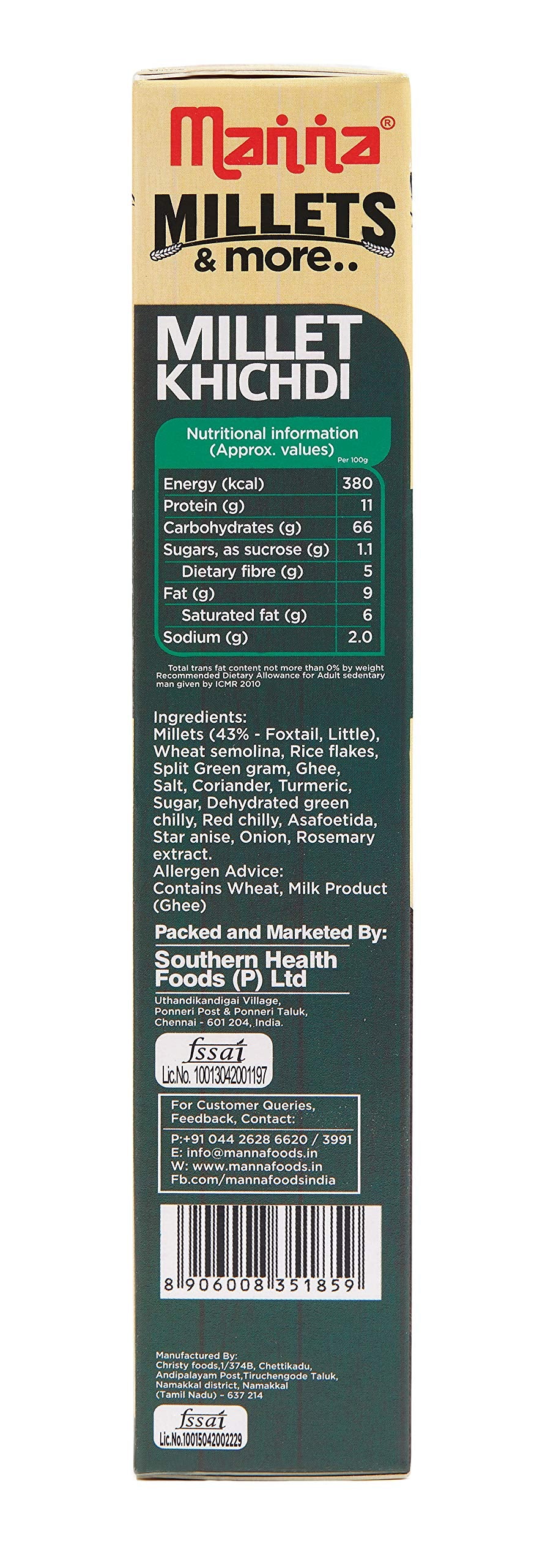 Manna Millet Khichdi 6 Oz