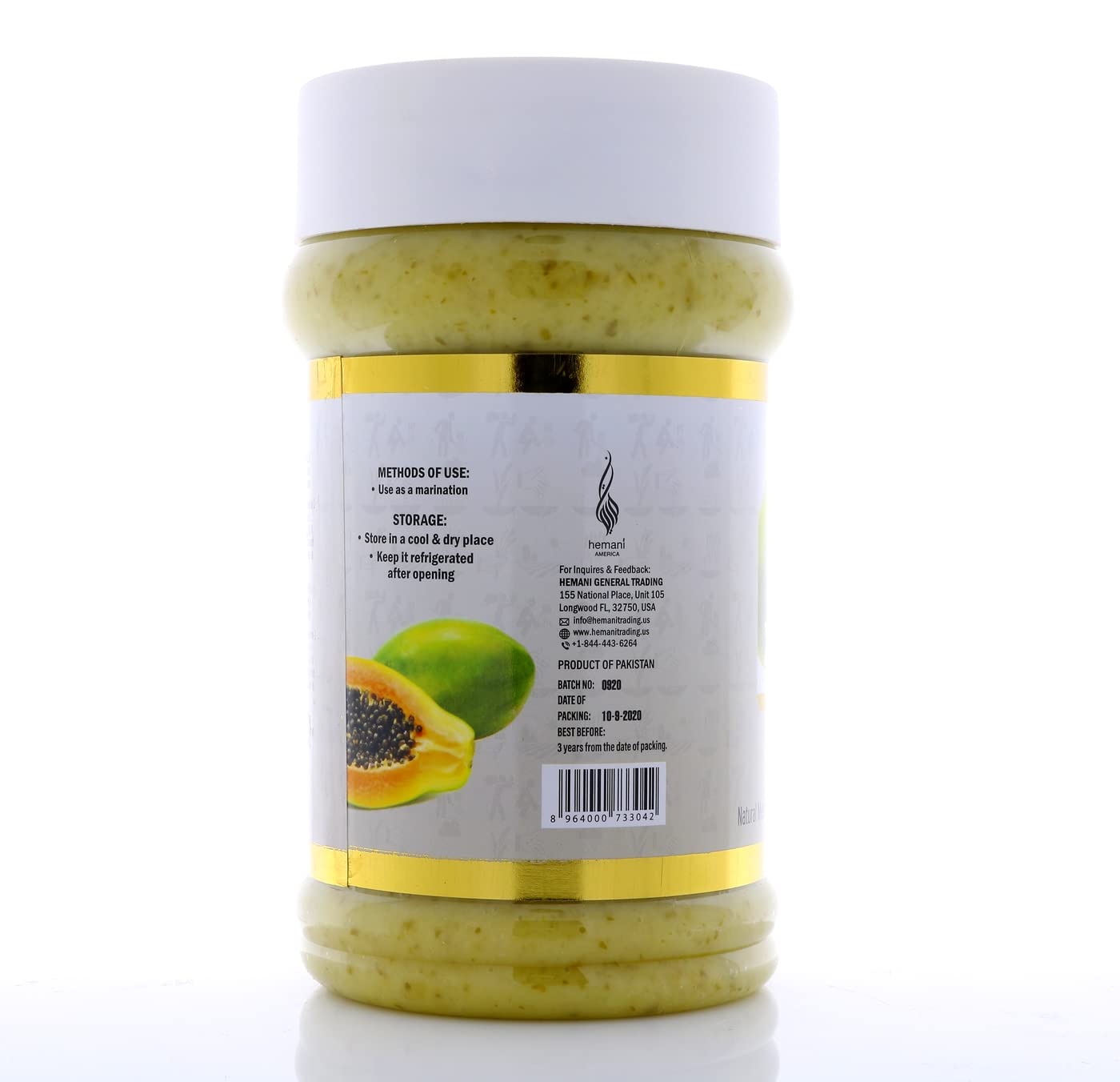 HEMANI Fresh Raw Green Papaya Paste 26.5 OZ (750g) - Natural Meat Tenderizer for Cooking & Marinade | PREMIUM QUALITY