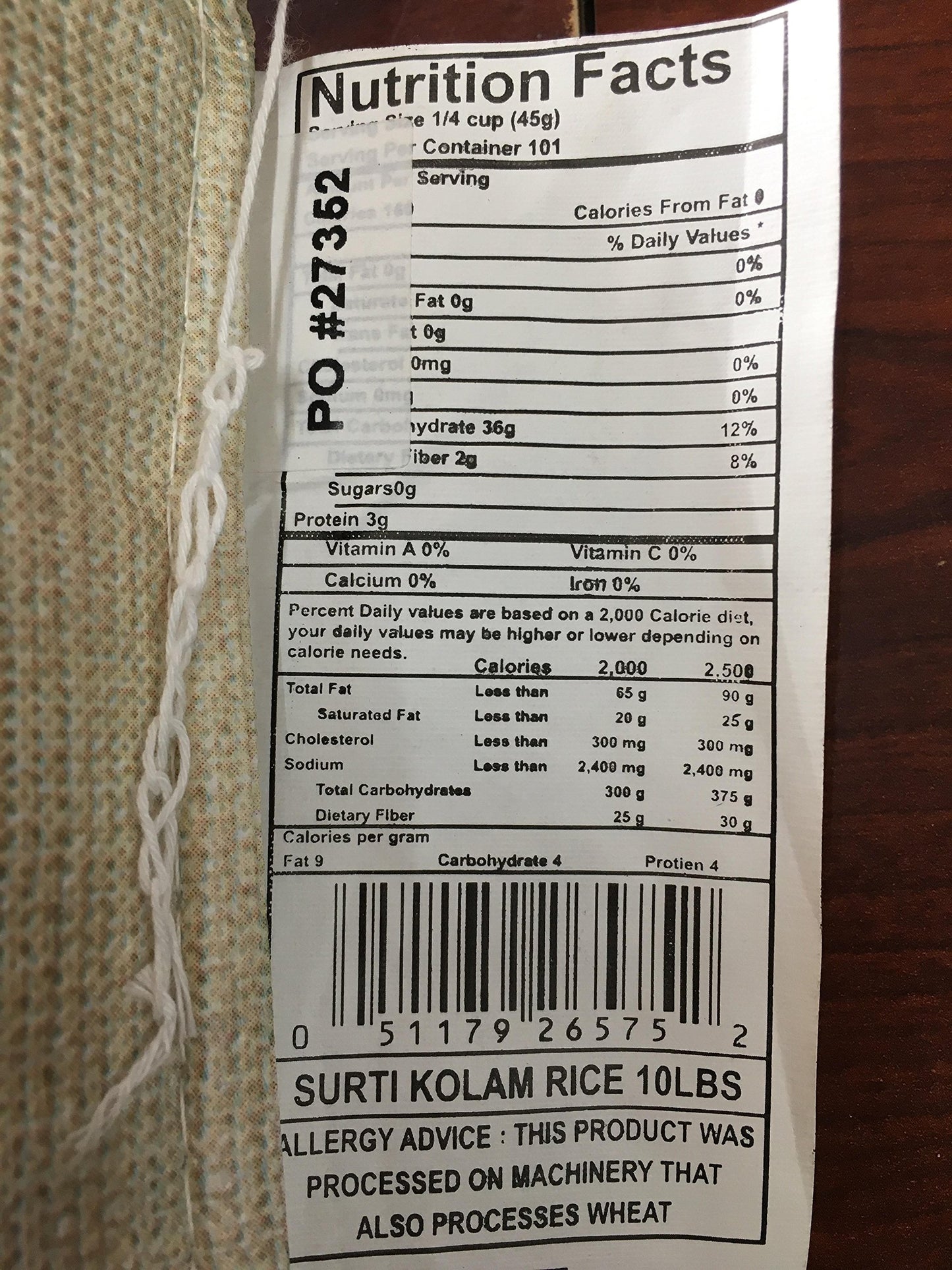 Raja Food's Surti Kolam Rice - 10 lbs