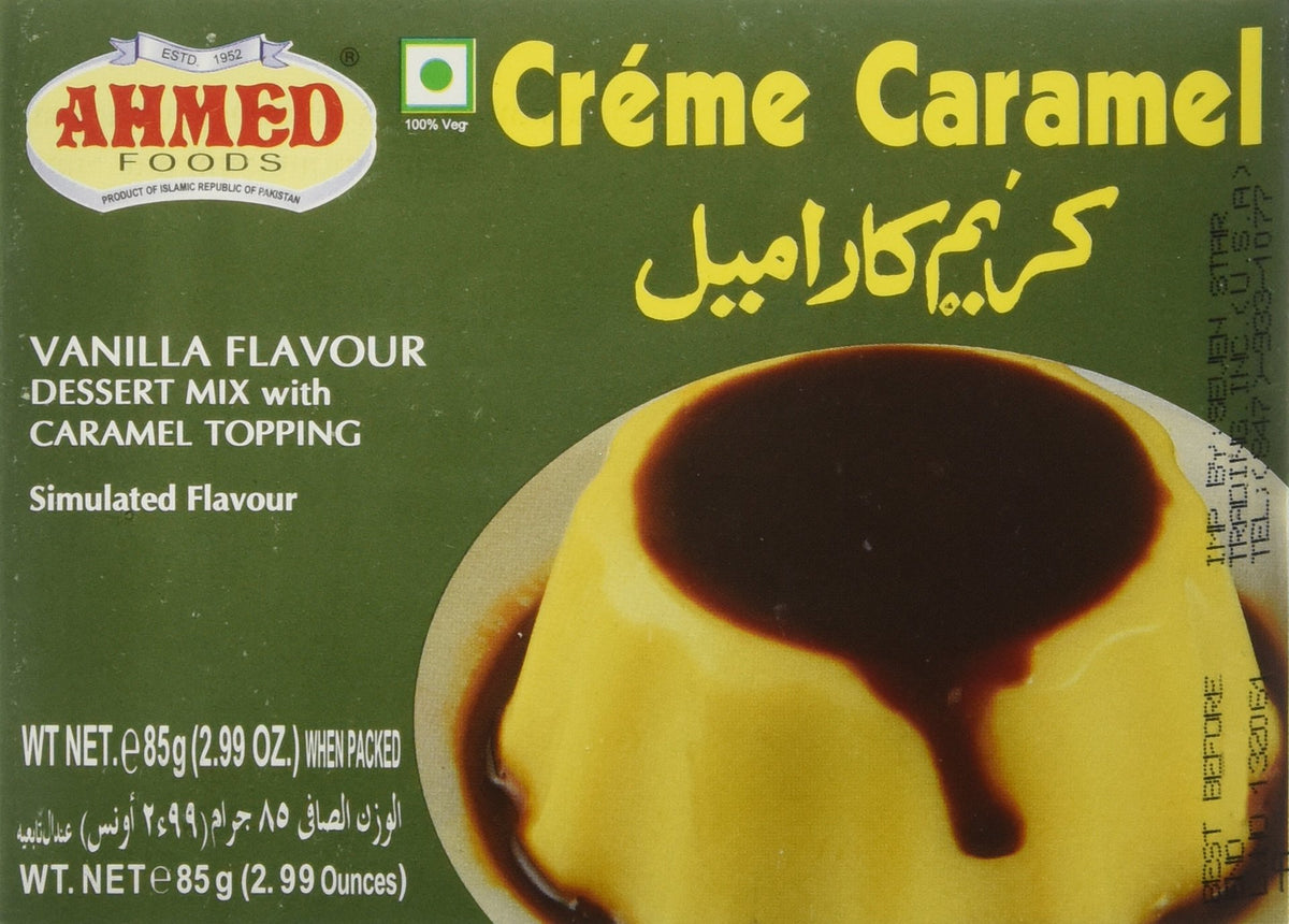 Ahmed Crme Caramel Halal Jello Jelly, 85 Gram (Pack of 12)