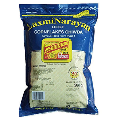 Laxminarayan Chiwda Laxminarayan Delight Foods Corn Flaxes Chiwda (500 Gram)