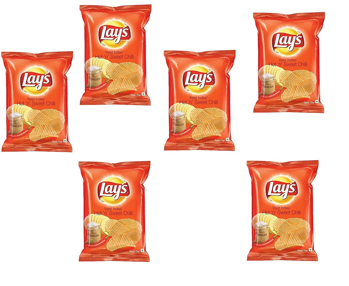 NC Naturals Lays India's (Ships from USA) (West Indies Hot & Sweet, 6 Pack)