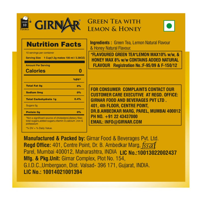 Girnar Green Tea Lemon & Honey (12G)