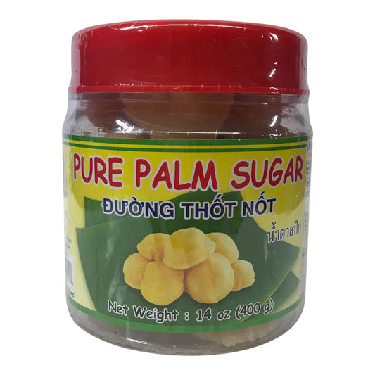 100% Pure Palm Sugar Sweetener Chunks Duong Thot Not, 14 Ounce (400g) Jar