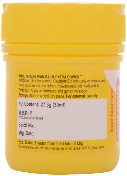 Amrutanjan Pain Balm Yellow 27ml