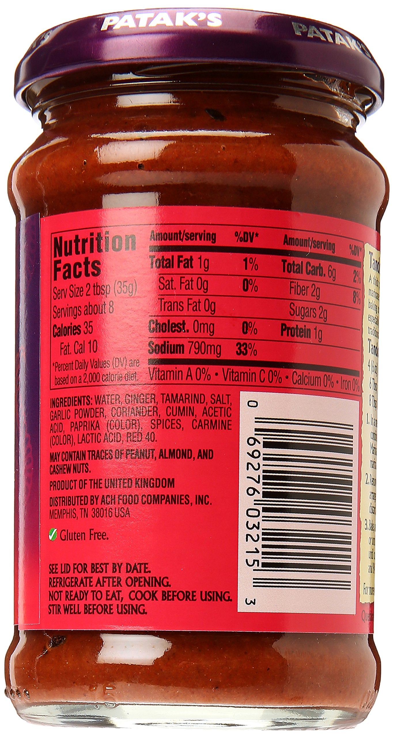 Patak's Tandoori Marinade Paste 10 oz - Pickles & Paste