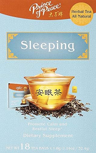 Prince of Peace Sleeping Tea, 2 Pack - 18 Tea Bags Each Herbal Tea Bags for Sleep Support Bedtime Tea Prince of Peace Herbal Sleep Aid Valerian Root Tea