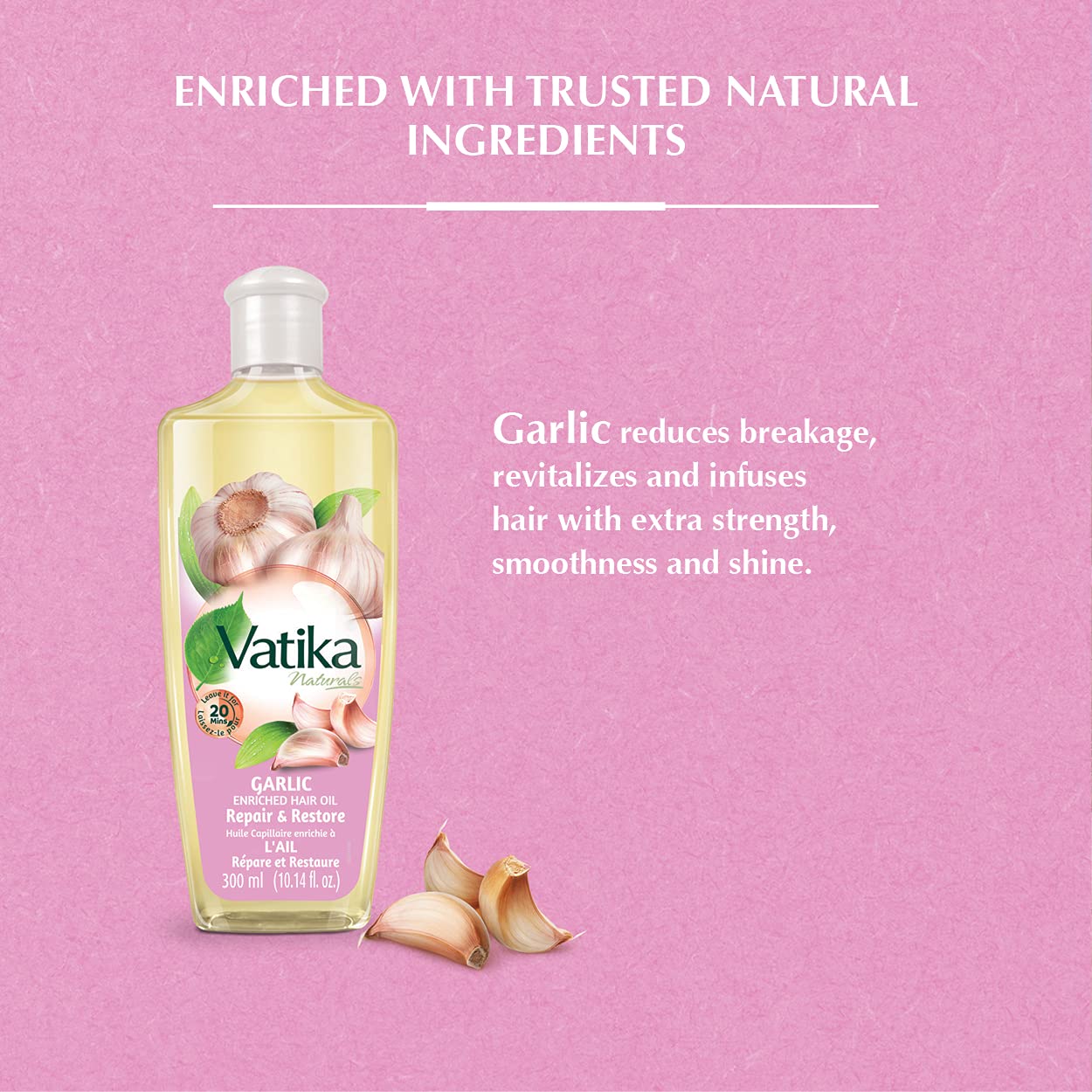 Vatika Naturals Garlic Enriched Hair Oil 300 ml - Indian Hair Products