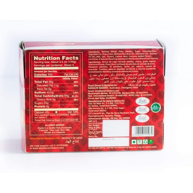 Karachi Bakery Premium Cashew Biscuit, 400 G