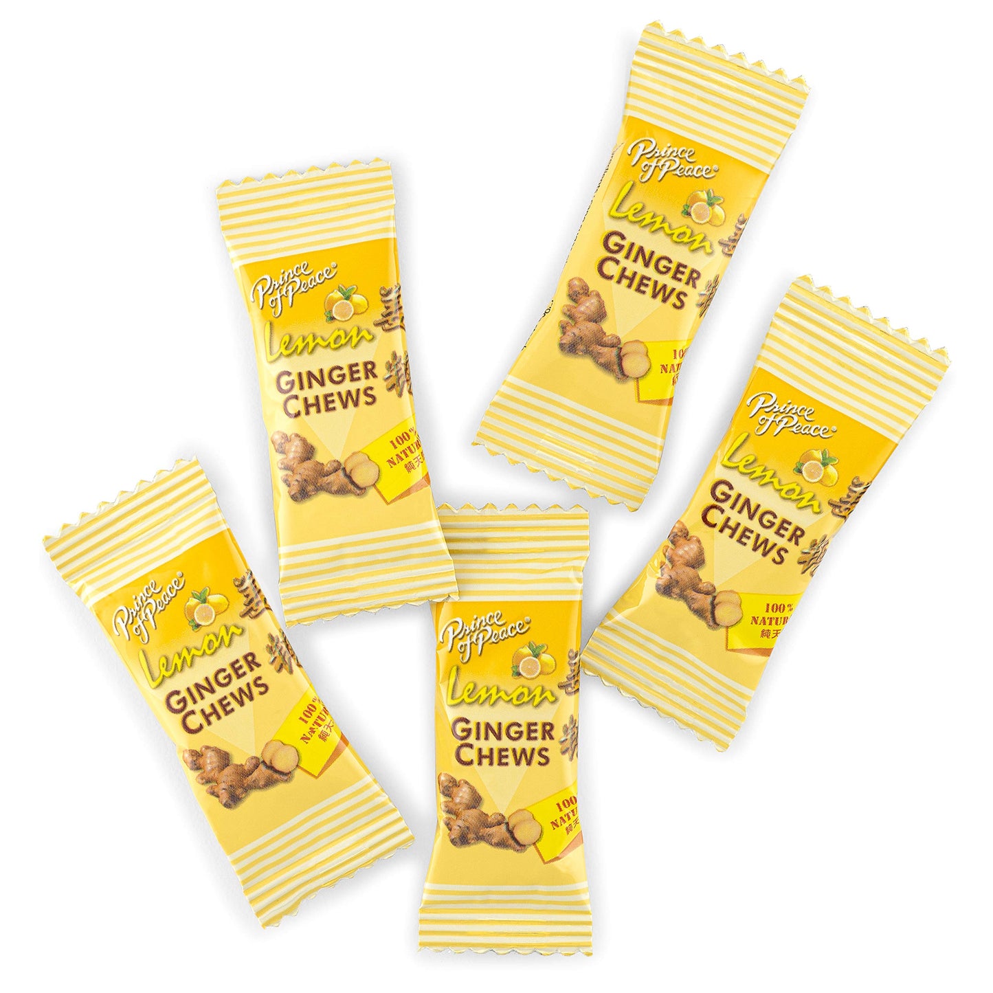 Prince of Peace Ginger Chews With Lemon, 1 lb. Candied Natural Candy