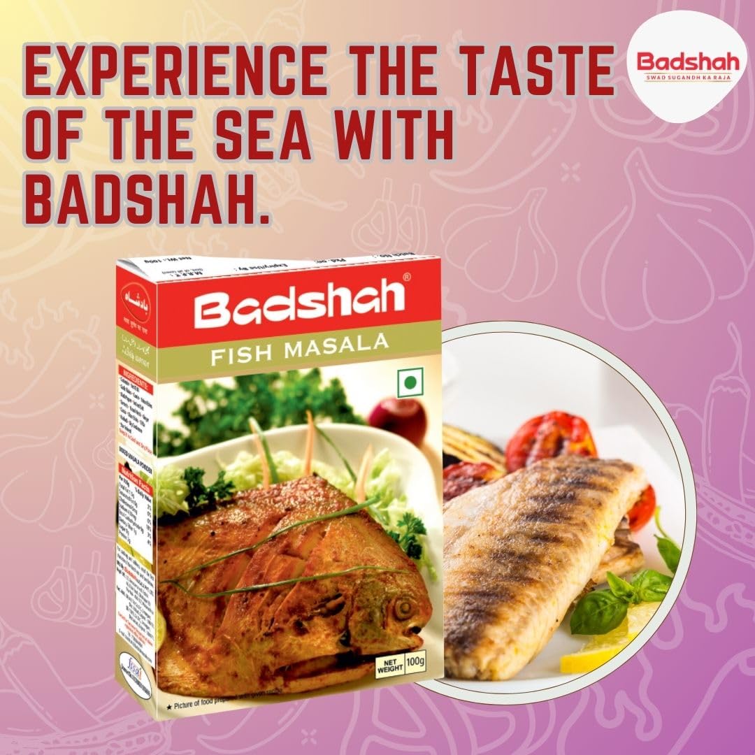 Badshah Masala, Fish, 3.5-Ounce Box (Pack of 12)