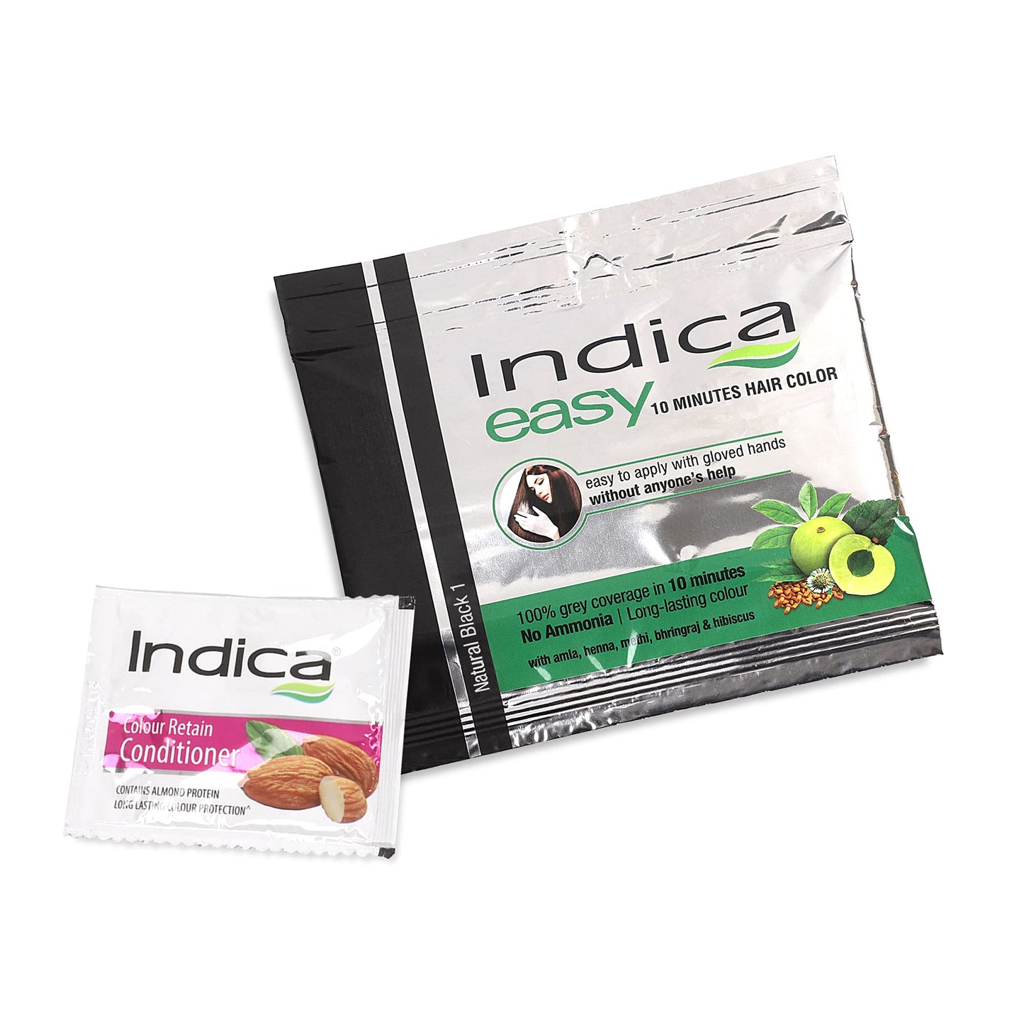 Indica Easy Shampoo Based Hair Colour Black | Pack of 3