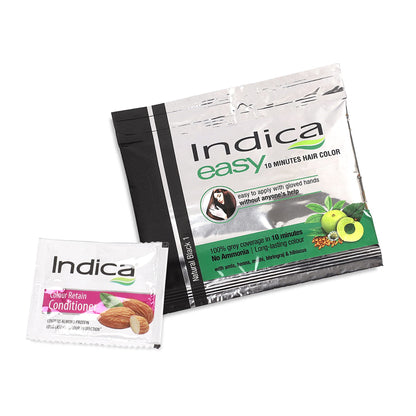 Indica Easy Shampoo Based Hair Colour Black | Pack of 3