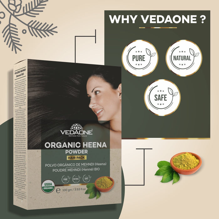 Vedaone Organic Heena Hair Powder 100gm