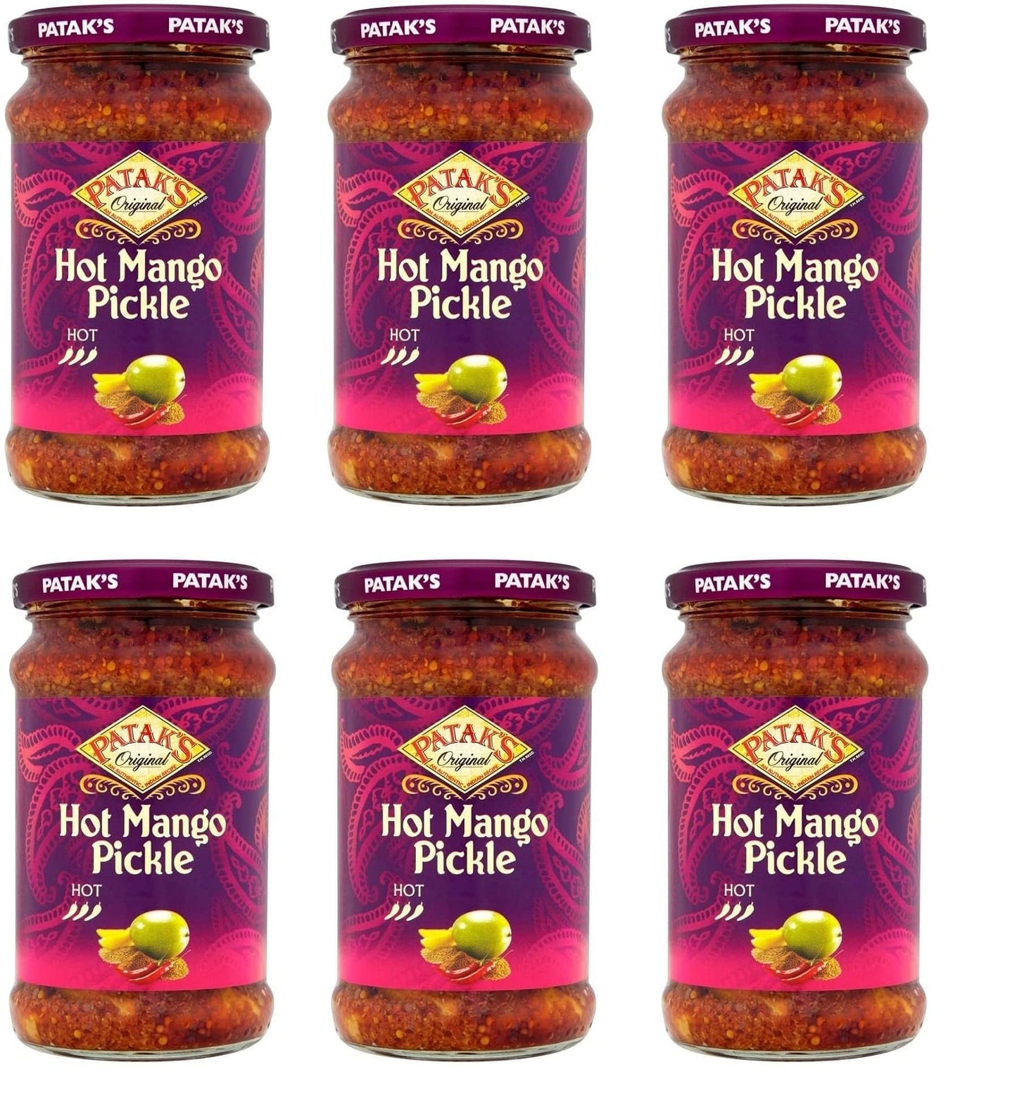 Patak's Hot Mango Pickle (283g) - Pack of 6