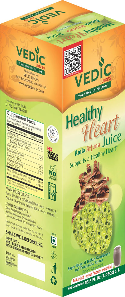 Vedic Amla Arjuna Juice | Healthy Heart Support 1L