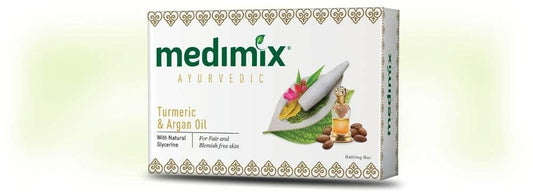 Medimix Herbal Handmade Ayurvedic Soap Turmeric and Argan Oil Pack of 10 (10 x 125 g)