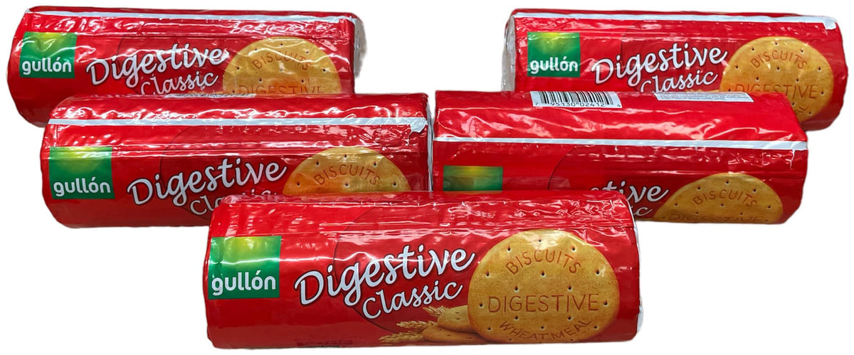 Gullon Digestive Biscuits Classic Cookies - No Cholesterol, 0 trans fat - 14.1 Ounce - Pack of 6