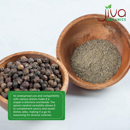 Jiva Organics Black Pepper Powder Ground (Table Grind) 7 Ounce