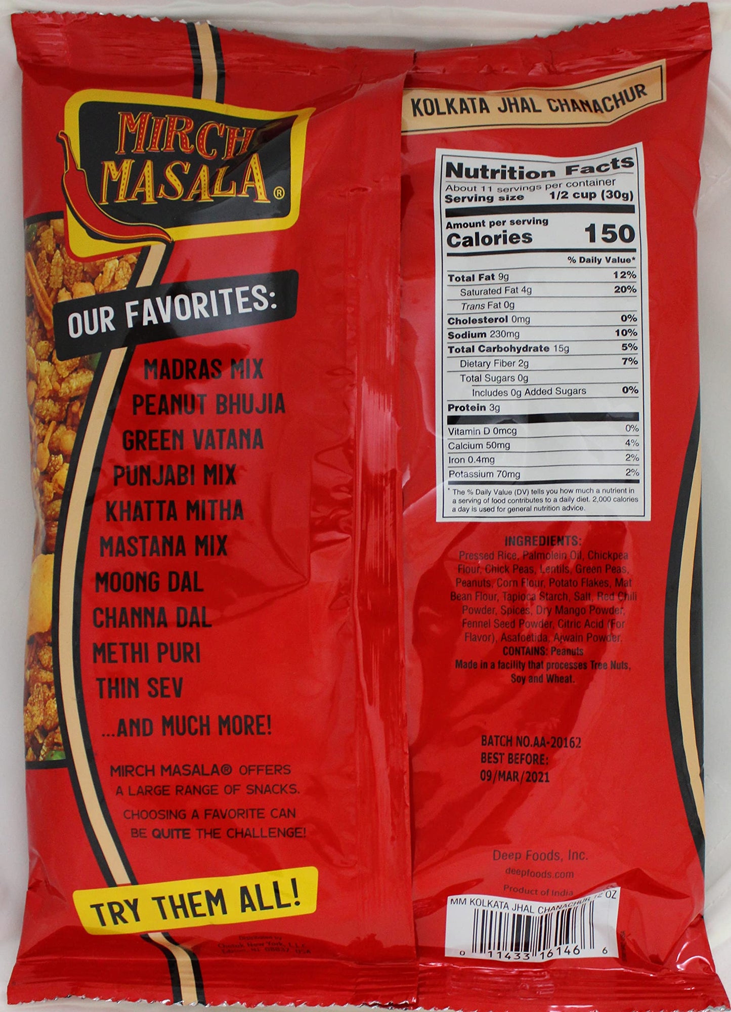 MM Kolkata Jhal Chanachur 340 gms - Indian Snack