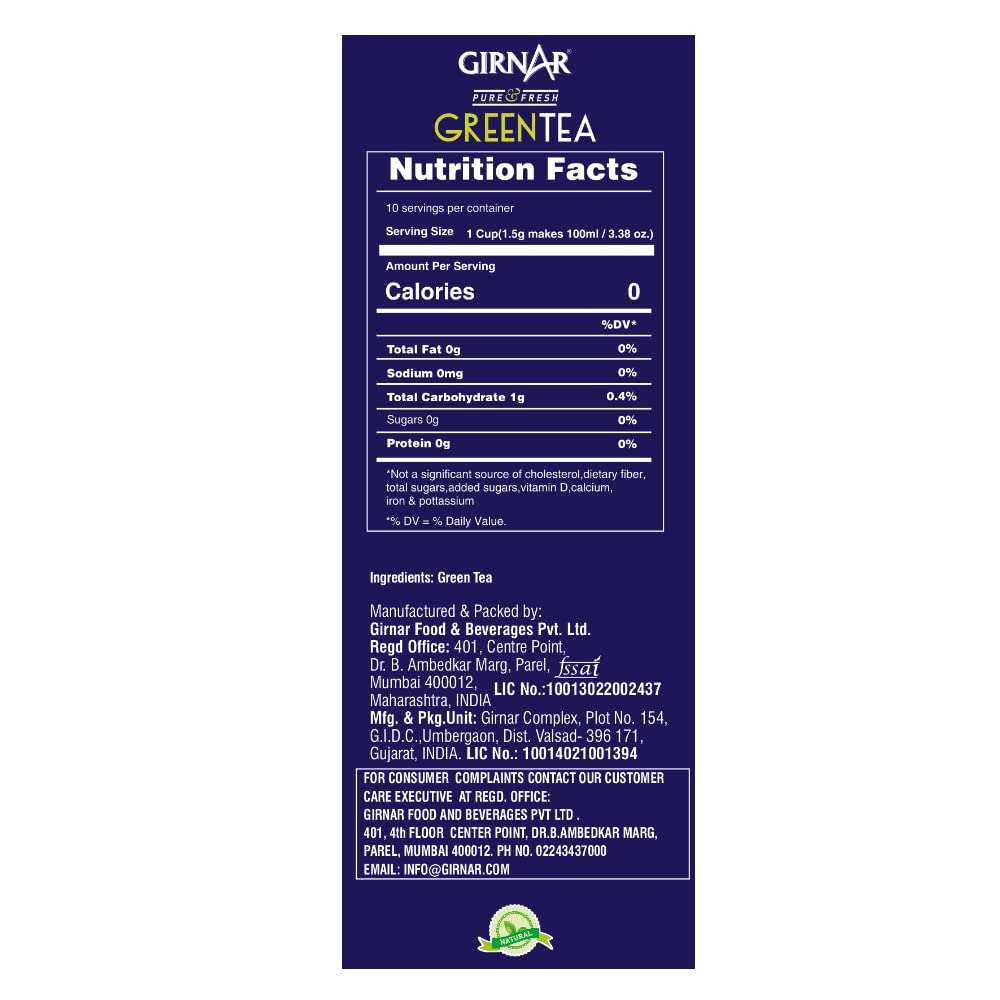 Girnar Green Tea bags, (25 Tea bags)