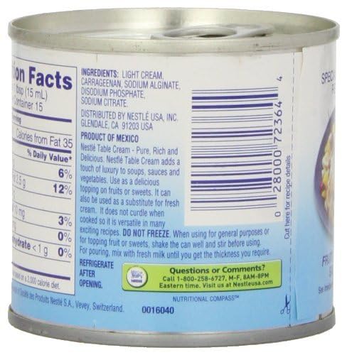 Nestle Table Cream 7.6 Oz