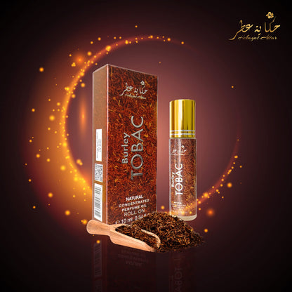 Burley TOBAC 10 ml Natural Perfume Oil Roll On Attar Oil Tobacco Scent Made in Dubai UAE