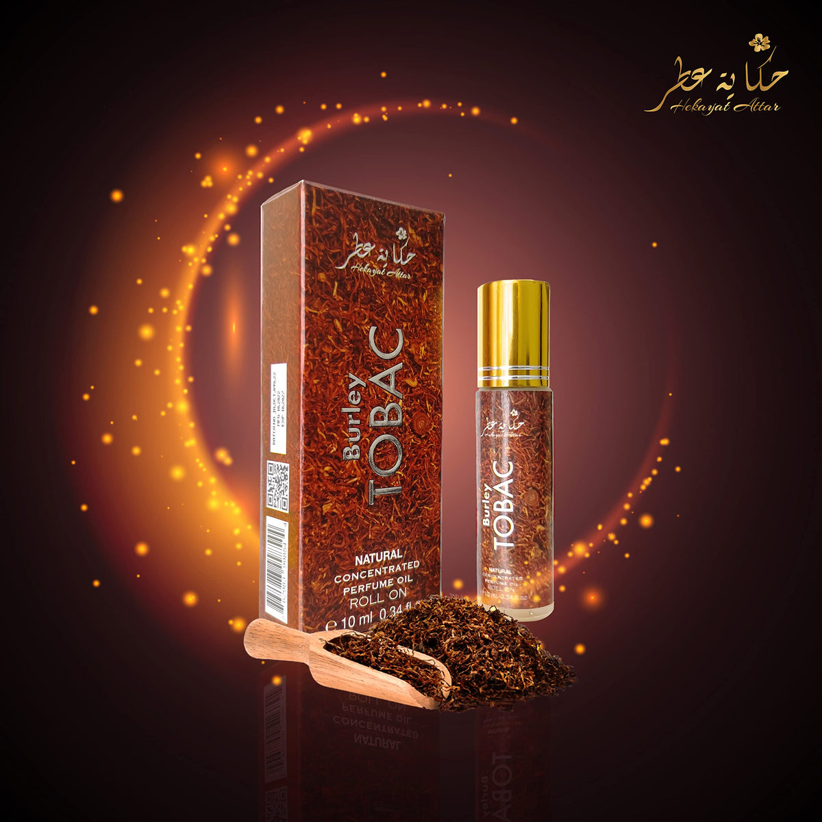 Burley TOBAC 10 ml Natural Perfume Oil Roll On Attar Oil Tobacco Scent Made in Dubai UAE
