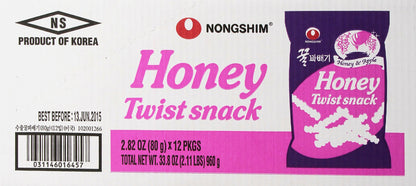 Nongshim Snacks, Honey Twist, 2.82 Ounce (Pack of 12)