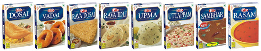 Gits South Indian Special Savoury Instant Mixes 9 In 1 Combo Pack - Dosai Mix, Rava Idli Mix, Rice Idli Mix, Rava Dosai Mix, Upma Mix, Sambhar Mix, Rasam Mix, Uttapam Mix, Vadai Mix