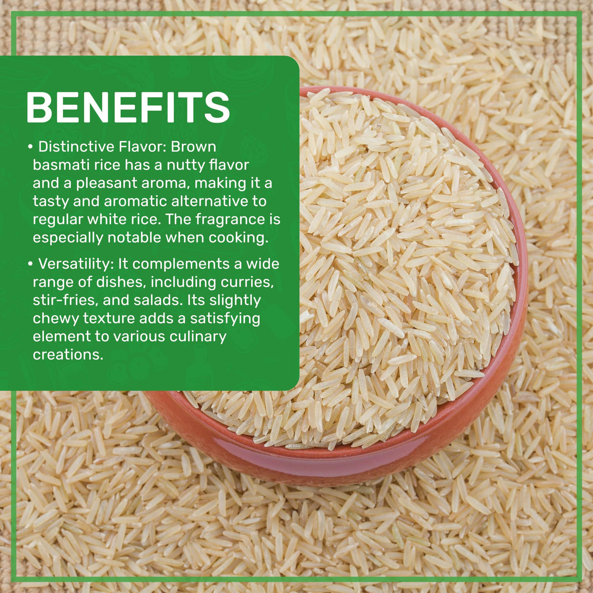 Jiva Organic Brown Basmati Rice 4 Pound Bag - Premium Quality from India