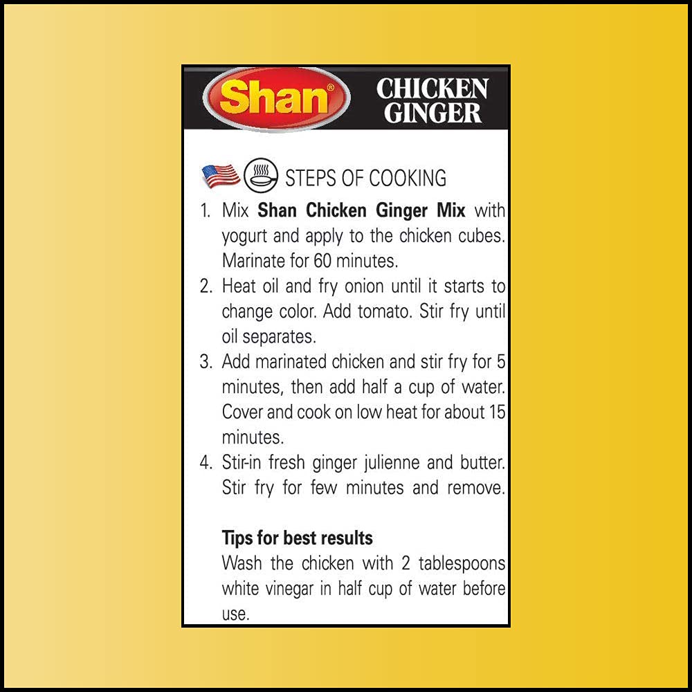 Shan Seasoning Mix - Chicken Ginger 50 gms - Shan Masala