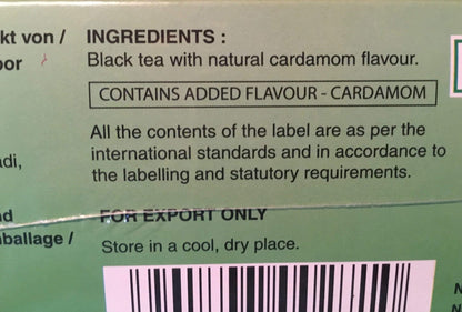 Wagh Bakri Cardamom Natural Flavour Tea Bags - 100 Enveloped Tea Bags