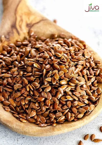 Jiva Organics Organic Flax Seeds Whole Raw 7 ounce bag - 100% Natural & Non-GMO