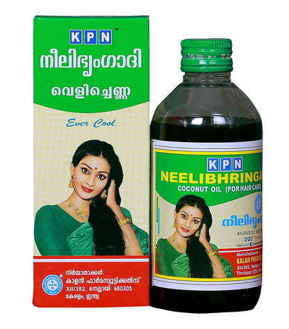 200ml Neelibhringadi Hair Oil Hair Loss uses amla indigo brahmi coconut by KPN