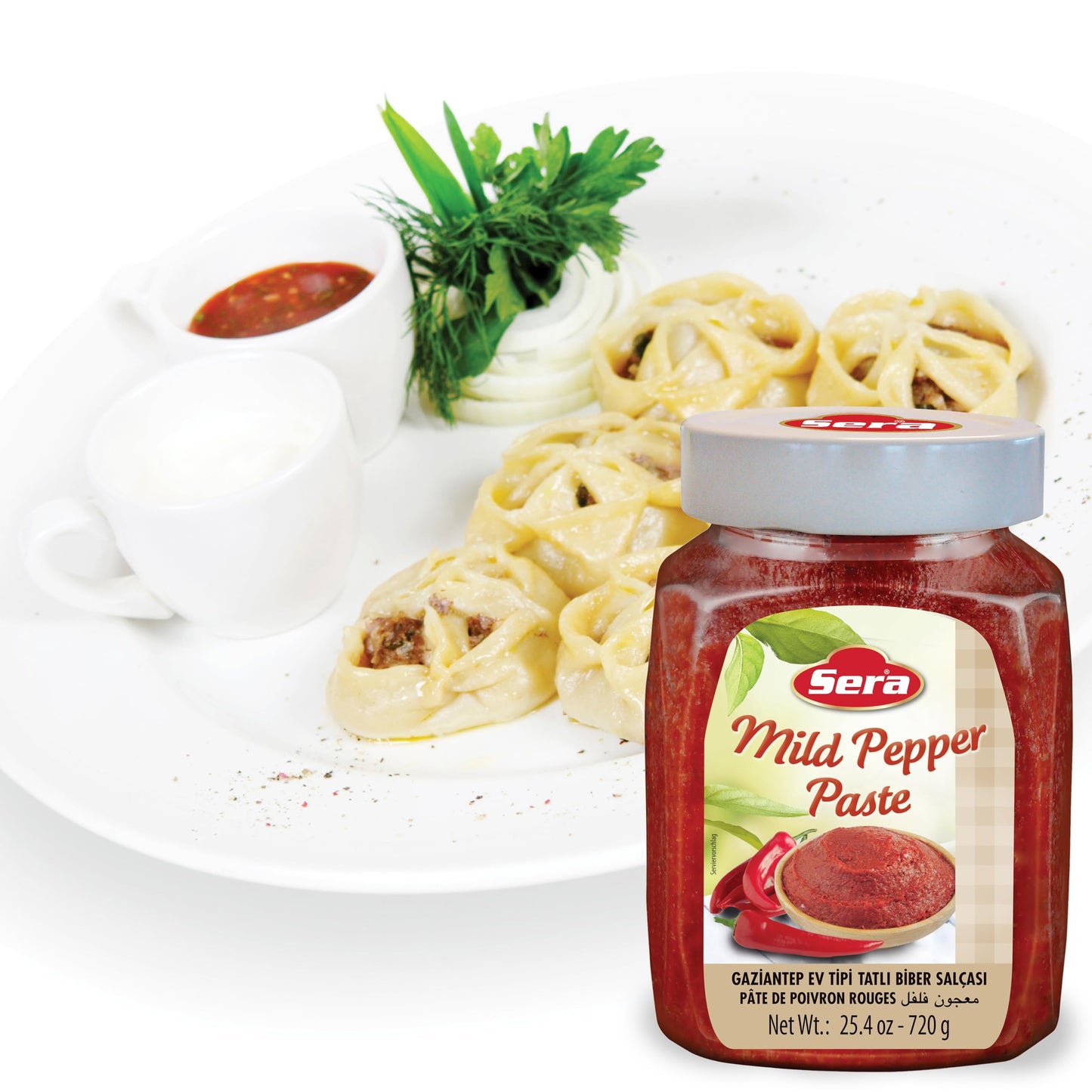 Sera Mild Pepper Paste 25.4 Oz Jar | No Sugar | No Artificial Preservatives | Add a Unique, Peppery Flavor to Your Dishes | Great as a Spread or In Sandwiches!