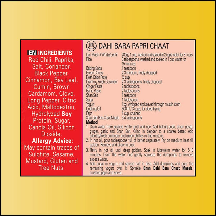 Shan Seasoning Mix - Dahi Bara Chaat 50 gms