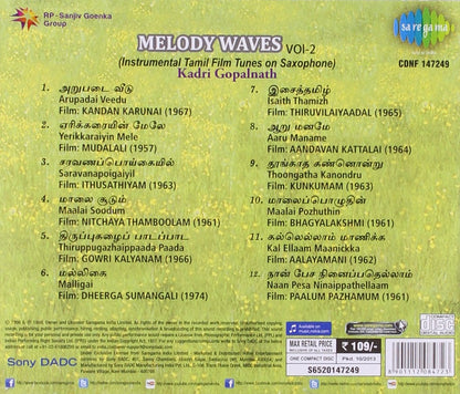 MELODY WAVES VOL 2 [Audio CD] KADRI GOPALNATH