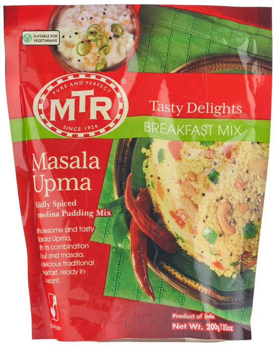 MTR Masala Upma - Mildly Spiced Semolina Pudding Mix - 200g., 7.05oz
