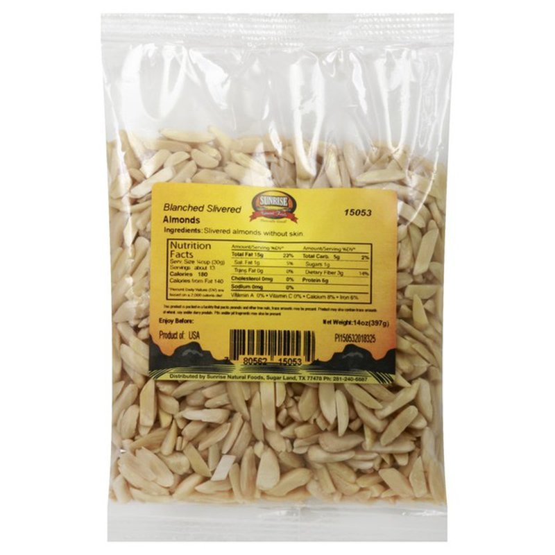 SUNRISE Blanched Whole Almonds - 397 gms