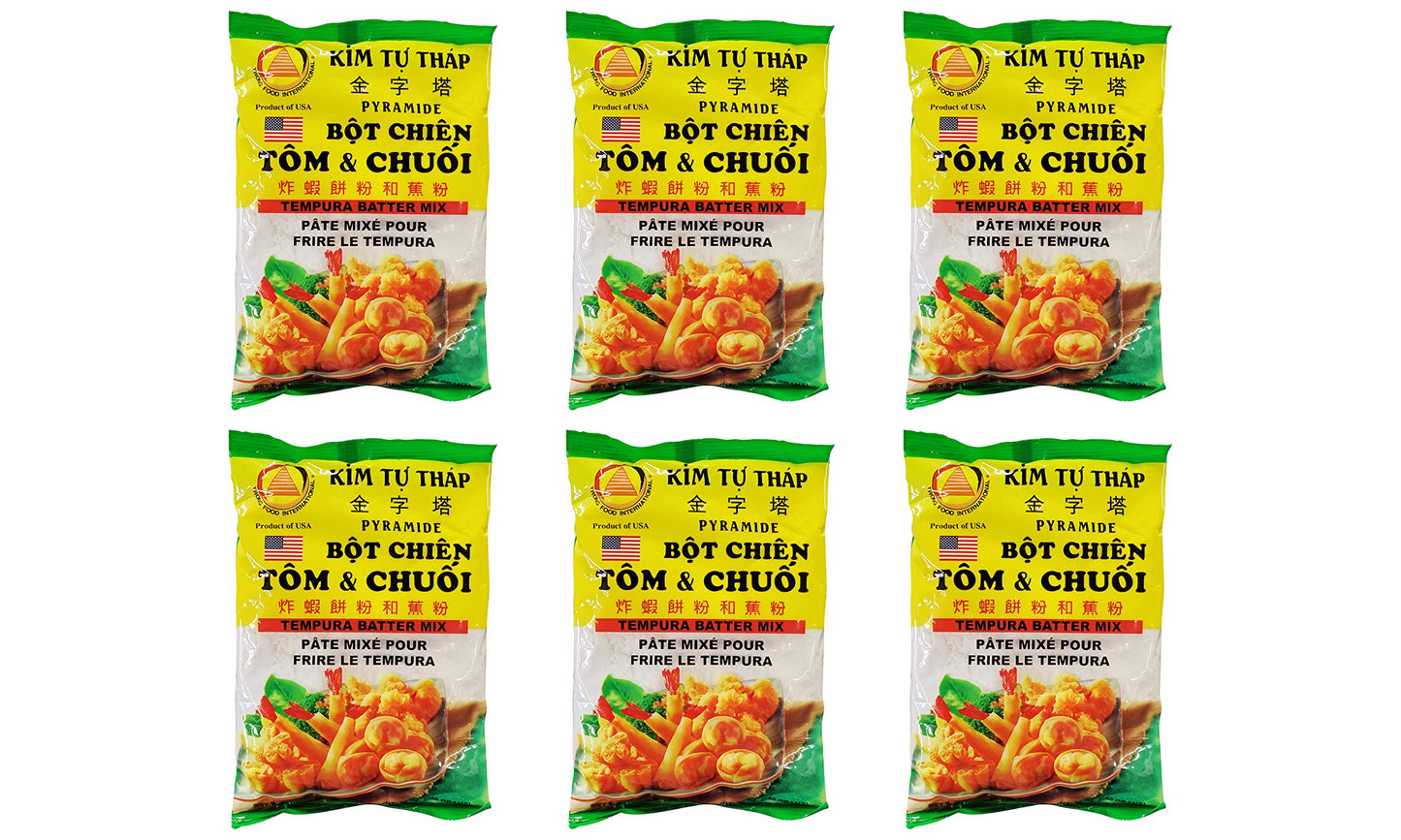 Kim Tu Thap Pyramide Bot Chien Tom & Chuoi - Tempura Batter Mix (6 Pack, Total of 72oz)