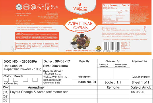 Vedic Care Avipattikar Powder 100gm