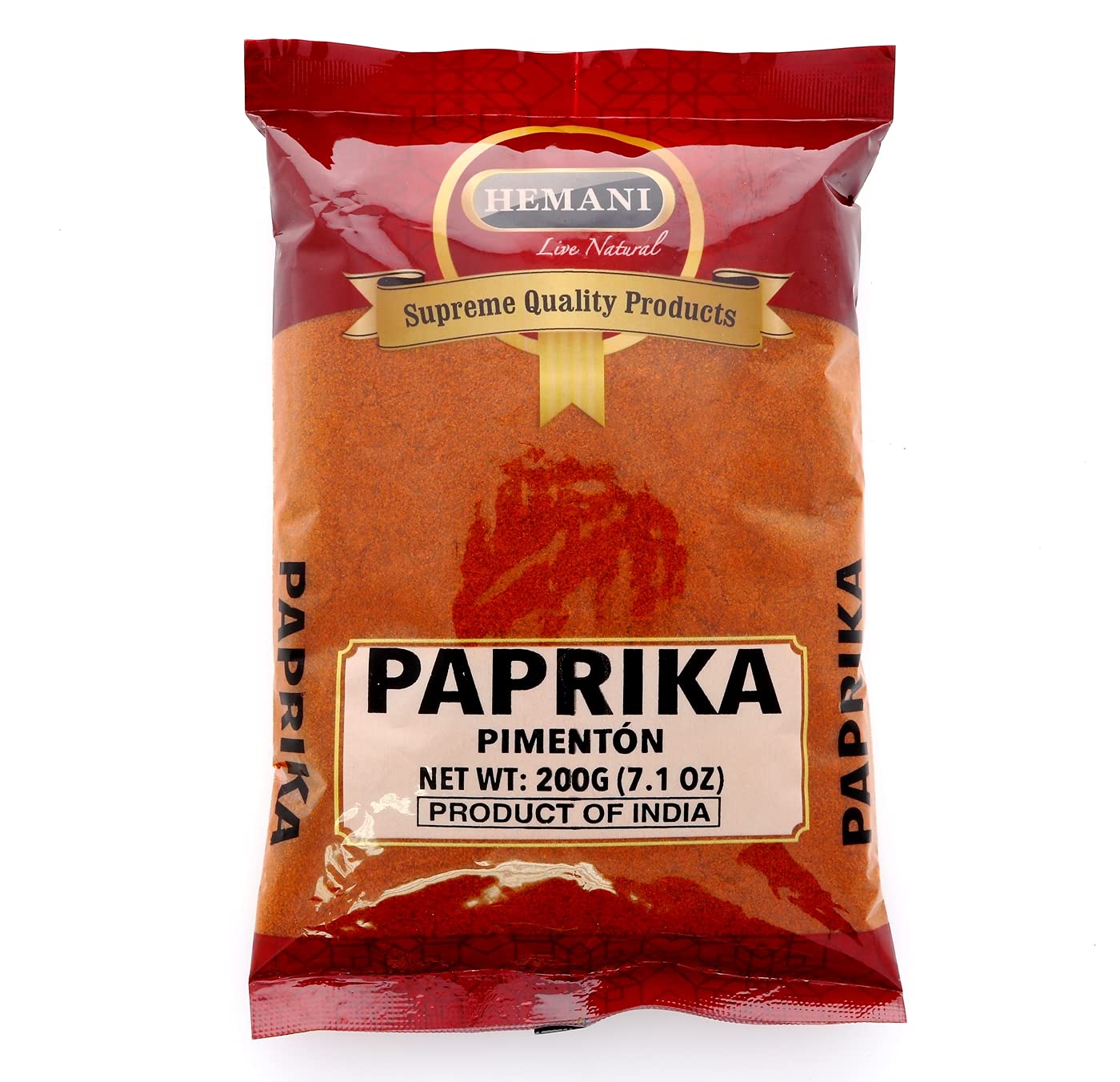 HEMANI All-Natural Paprika (Deggi Mirch) - 200g (7.1 OZ) - Traditional Indian Spice Vegan - Gluten Friendly - NON-GMO