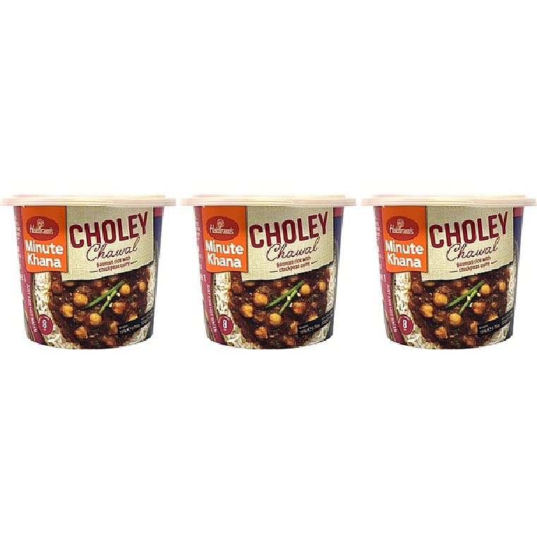 Pack Of 3 - Haldiram's Minute Khana Choley Chawal - 105 Gm - Haldiram Minute Khana