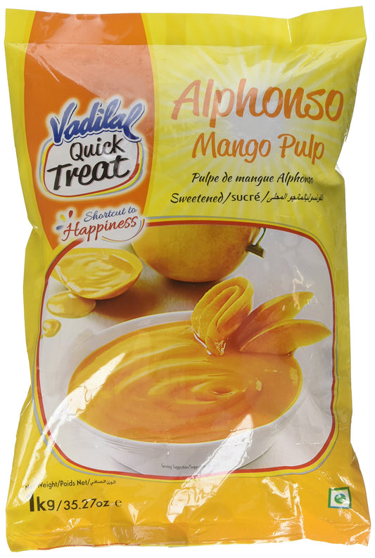 Vadilal, Alphonso Mango Pulp, 1 Kilogram(kg)