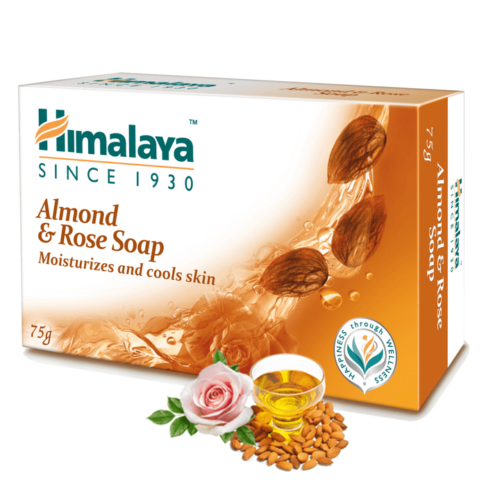 Himalaya Herbals Almond & Rose Soap Moisturizes And Cools Skin 125g - Mahaekart LLC