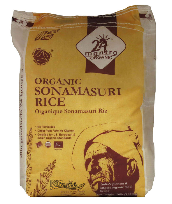 24 Mantra Organic Sonamasuri Rice 20 lbs