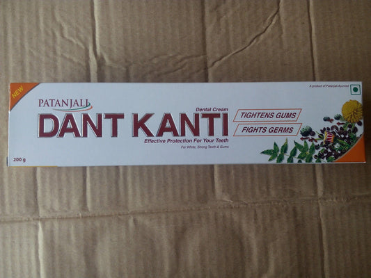 2 X PATANJALI Dant Kanti Tooth paste (200Gm) 100% Ayurvedic Divya Dental Care Oral Gum Care