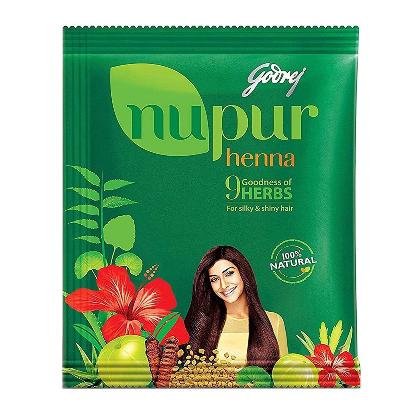 Nupur Henna with Goodness of 9 HERBS for silky & shiny hair - 400 g