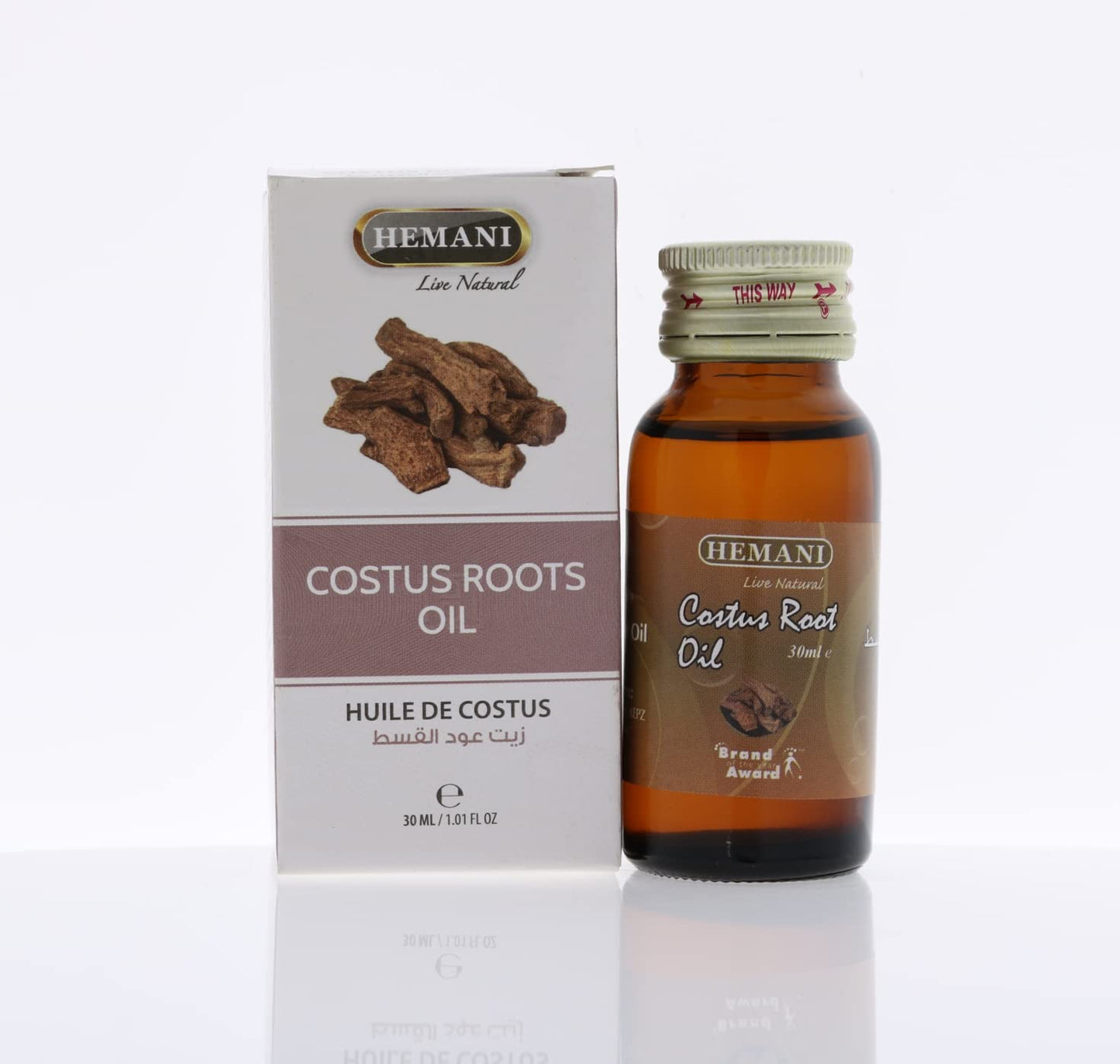 Hemani 100% PURE COSTUS ROOT OIL (30 ML) QUST AL HINDI OIL, QIST AL HNIDI OIL